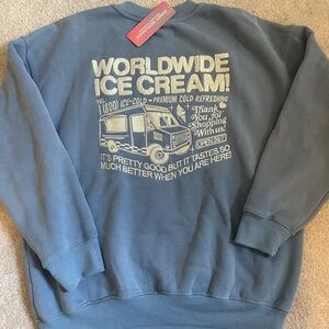 Dandy Worldwide Ice Cream Blue Crewneck
